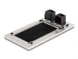 DeLOCK 66896 stikkontakt 2 x RJ-45 Sort, Hvid