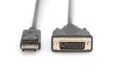 Digitus DB-340301-020-S videokabel adapter 2 m DisplayPort DVI-D Sort