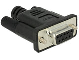 DeLOCK 65843 kabelsamler RS-232 DB9 Sort, Sølv