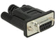 DeLOCK 65843 kabelsamler RS-232 DB9 Sort, Sølv