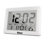 Mebus 25738 vækkeur Quartz alarmur Hvid