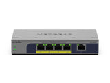 NETGEAR GS105P Ikke administreret Gigabit Ethernet (10/100/1000) Strøm over Ethernet (PoE) Bord-/vægmontering Grå