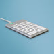 R-Go Tools Numerisk tastatur R-Go Numpad Break, ergonomisk numerisk tastatur med pause-software, kablet, hvid