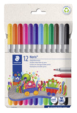 Staedtler 320 C12 filtpen Fin/medium Sort, Blå, Brun, Grøn, Grå, Lyse Blå, Lys grå, Orange, Lyserød, Rød, Violet, Gul