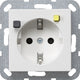GIRA 2677 03 stikkontakt Type F Hvid