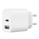 Gembird TA-UC-2AC12-01 oplader til mobil enhed Smartphone, SmartWatch, Tablet Hvid Vekselstrøm Indendørs