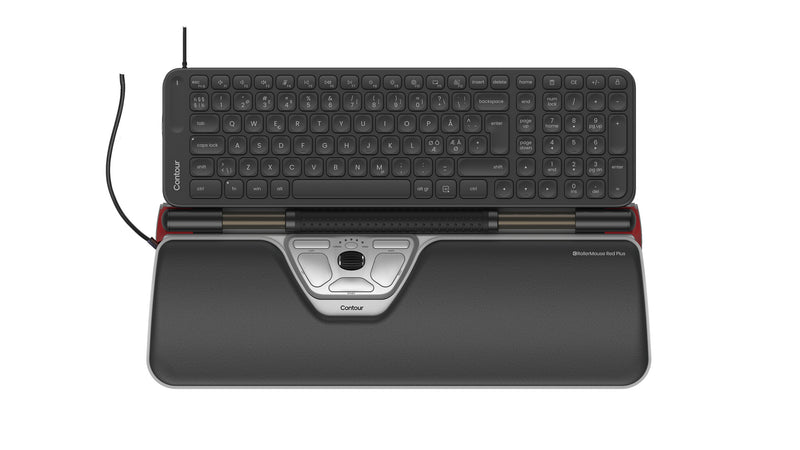 Contour Design Contour RollerMouse Red Plus & Balance Mid-Size Keyboard Combo, Wired, Pan Nordic
