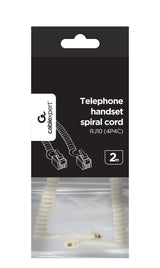 Gembird TC4P4CS-2M-W telefonkabel Hvid
