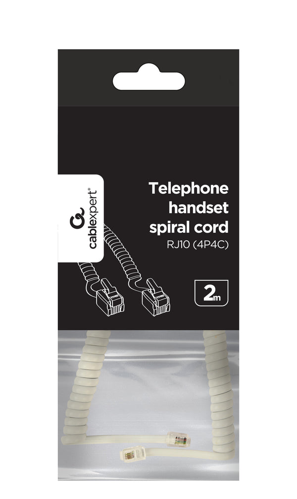 Gembird TC4P4CS-2M-W telefonkabel Hvid
