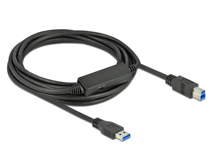 DeLOCK 85379 USB-kabel USB 3.2 Gen 1 (3.1 Gen 1) 5 m USB A USB B 5 Gbit/sek. Sort
