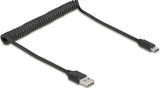 DeLOCK 90133 USB-kabel USB 2.0 0,8 m USB A 480 Gbit/sek. Sort