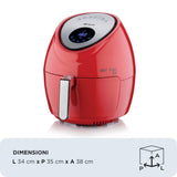 Ariete 4618/01 Enkelt 7 L Enkeltstående 1800 W Varmluftsteger Rød