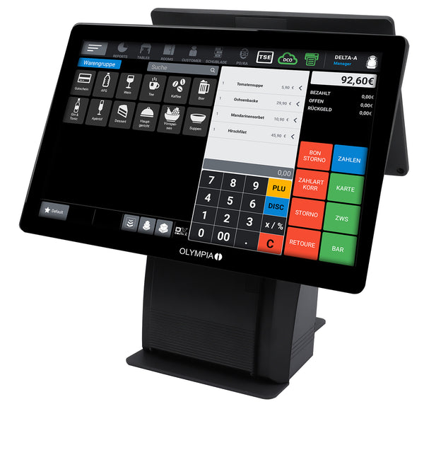 Olympia T215DK All-in-One 38,1 cm (15") Berøringsskærm Sort