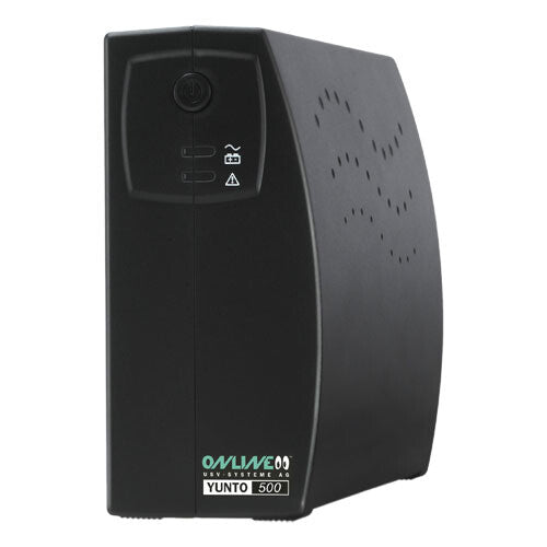ONLINE USV-Systeme YUNTO 500 UPS-enhed Interaktivt indgangsstik 0,5 kVA 300 W 3 AC stikkontakt(er)
