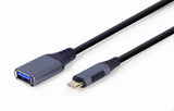Gembird A-USB3C-OTGAF-01 USB-kabel USB 3.2 Gen 1 (3.1 Gen 1) 0,15 m USB C USB A 5 Gbit/sek. Grå
