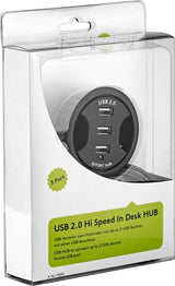 Goobay 93893 interface hub USB 2.0 480 Mbit/s Sort