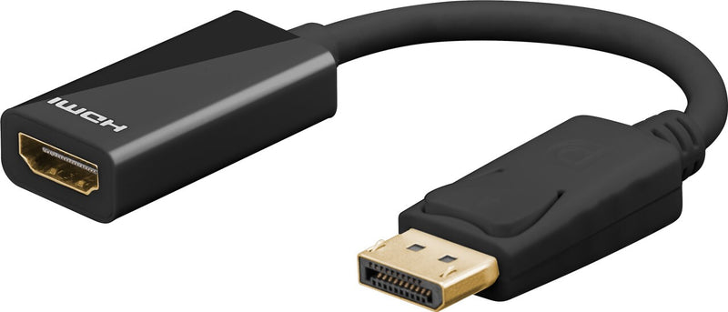 Goobay 75270 videokabel adapter 0,1 m DisplayPort HDMI Sort