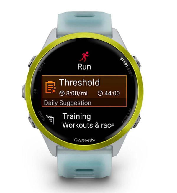 Garmin Forerunner 570 3,56 cm (1.4") AMOLED 47 mm Digital 454 x 454 pixel Berøringsskærm Hvid, Gul Wi-Fi GPS (satellit)