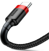Baseus Cafule USB-kabel 2 m USB A USB C Sort, Rød