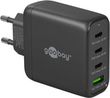 Goobay 64819 oplader til mobil enhed Hovedtelefoner, Laptop, Smartphone Sort Vekselstrøm Hurtig opladning Indendørs