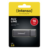 Intenso Alu Line USB-nøgle 16 GB USB Type-A 2.0 Anthracit