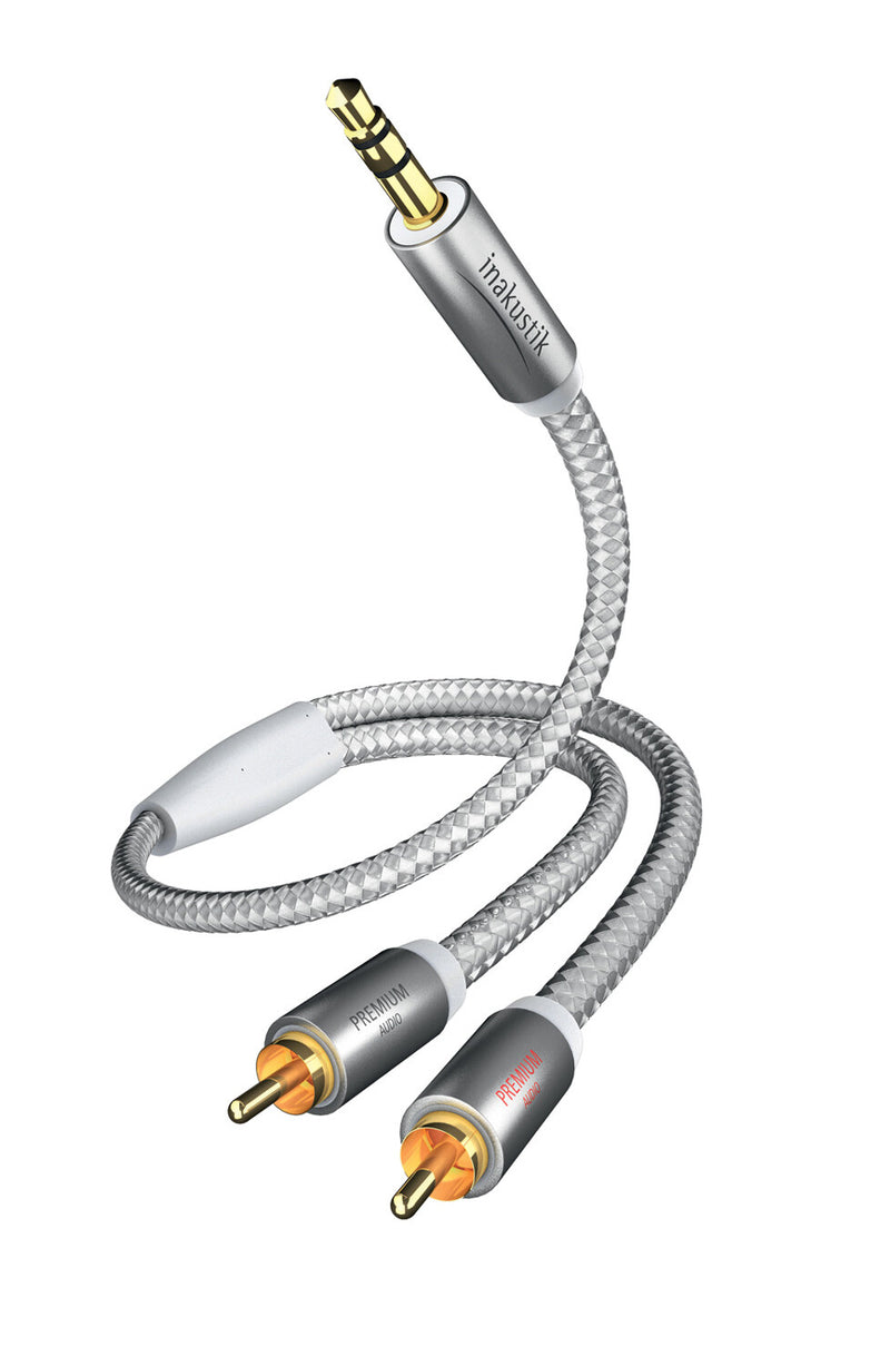 Inakustik 004100015 lydkabel 1,5 m 3.5mm 2 x RCA Hvid