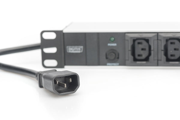 Digitus DN-95404 overspændingsbeskytter Sort 10 AC stikkontakt(er) 250 V 2 m