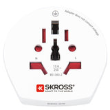 Skross 1500211-E strømstik adapter Type F Universel Hvid