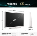 Hisense 43S5DQ 109,2 cm (43") 4K Ultra HD Smart TV Wi-Fi Hvid
