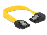 DeLOCK 83957 SATA-kabel 0,1 m SATA 7-pin Sort, Gul
