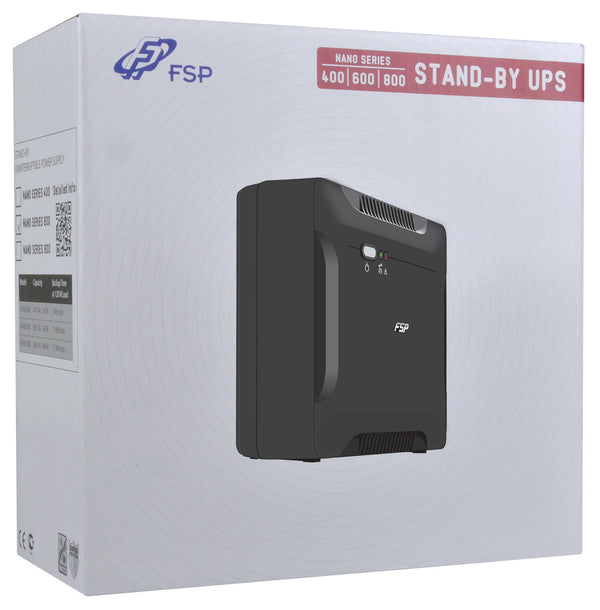 FSP Nano 600 UPS-enhed Standby (offline) 0,6 kVA 360 W 2 AC stikkontakt(er)
