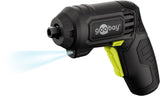 Goobay Mini Cordless Screwdriver Set, 31 Pcs. - pistol-gr 200 rpm Sort, Gul