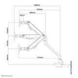 Neomounts FPMA-D750BLACK skærmbeslag og -stativer 81,3 cm (32") Skrivebord Sort