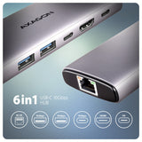 Axagon HMC-6G2L dockingstation Ledningsført USB 3.2 Gen 2 (3.1 Gen 2) Type-C Aluminium
