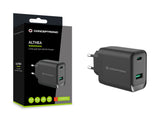 Conceptronic ALTHEA20B45 oplader til mobil enhed Universel Sort Vekselstrøm Hurtig opladning Indendørs