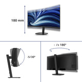 Philips 34B2N3500C/00 computerskærm 86,4 cm (34") 3440 x 1440 pixel Wide Quad HD LCD Sort