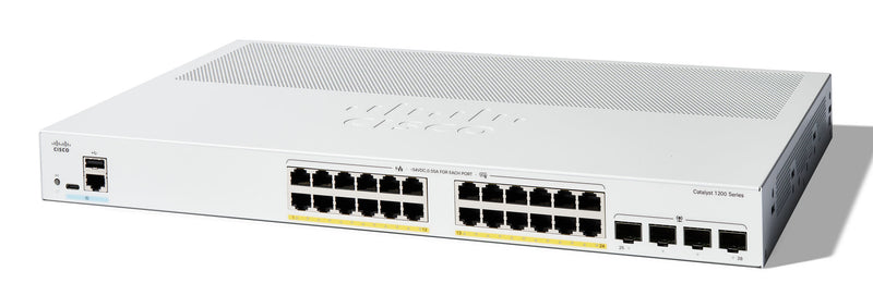 Cisco Catalyst 1200 Administreret L2 Gigabit Ethernet (10/100/1000) Strøm over Ethernet (PoE) 1U Hvid