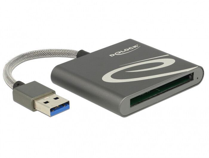 DeLOCK 91525 kortlæser USB 3.2 Gen 1 (3.1 Gen 1) Grå