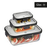 GEFU 12799 enhed til madopbevaring Rektangulær Sæt Transparent 3 stk
