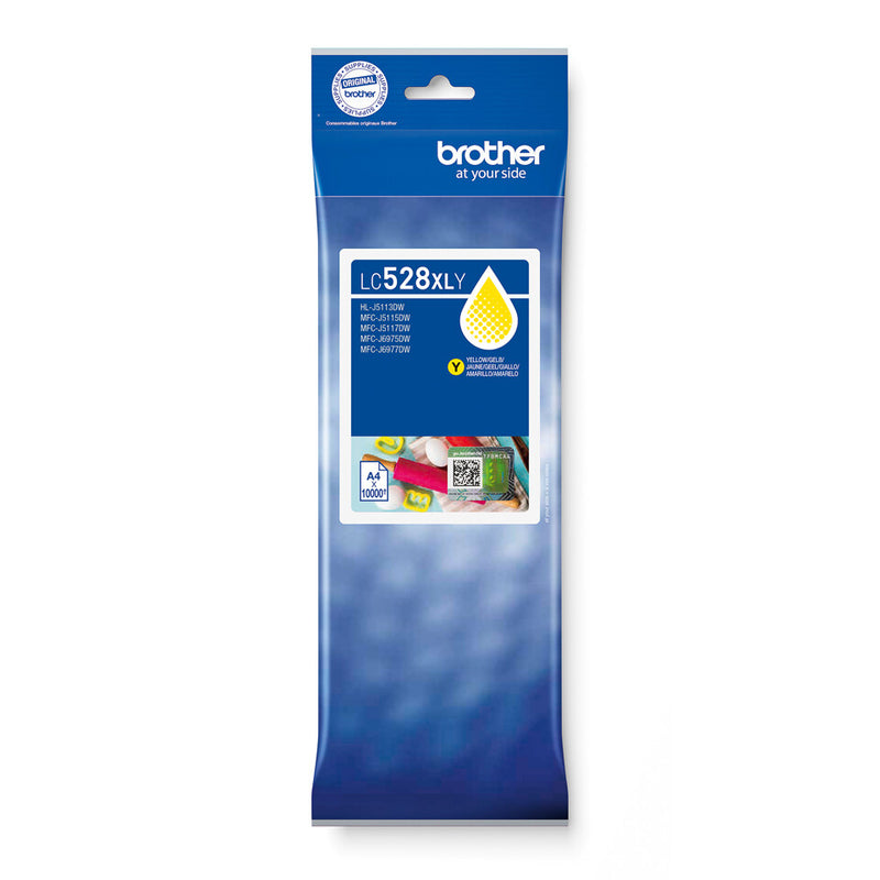 Brother LC528XLY Yellow Ink Cartridge blækpatron 1 stk Original Ultrahøjt udbytte Gul