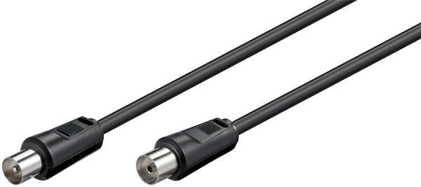 Goobay 11723 koaxial kabel 3C-2V 5 m Koaksial Sort