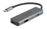 DeLOCK 87780 dockingstation Ledningsført USB 3.2 Gen 1 (3.1 Gen 1) Type-C Grå