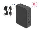 DeLOCK 41473 oplader til mobil enhed Laptop, Smartphone, Tablet Sort Vekselstrøm Hurtig opladning Indendørs