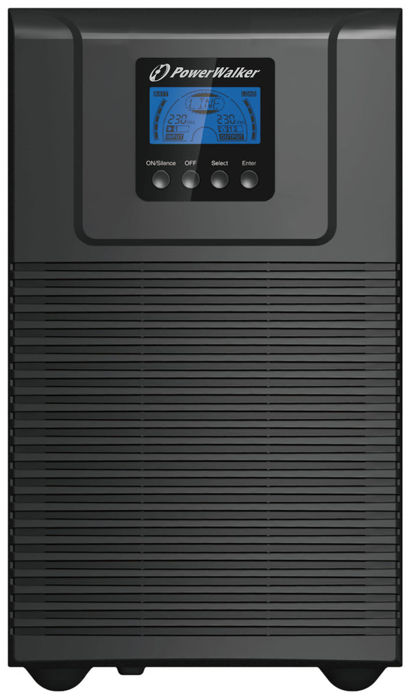 PowerWalker VFI 3000 TGB UPS-enhed Dobbeltkonvertering (online) 3 kVA 2700 W 5 AC stikkontakt(er)