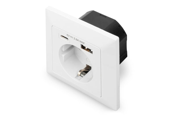 Digitus DA-70615 stikkontakt Hvid