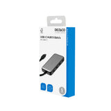 Deltaco USB-C hub, 5 Gbps, 4x USB-C, PD input 100 W