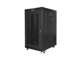Lanberg FF01-8022-23BL stativ 22U Fritstående reol Sort