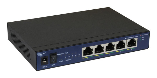 ALLNET 201875 Ikke administreret 2.5G Ethernet (100/1000/2500) Strøm over Ethernet (PoE) Bord-/vægmontering Sort