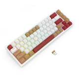 REDRAGON K677WLR-RGB-PRO Rammus tastatur USB + RF Wireless + Bluetooth Hvid, Rød