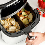 Taurus AFA1601XD Dobbelt 6,7 L Enkeltstående 1600 W Varmluftsteger Rustfrit stål, Sort